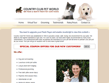 Tablet Screenshot of countryclubpetworld.com